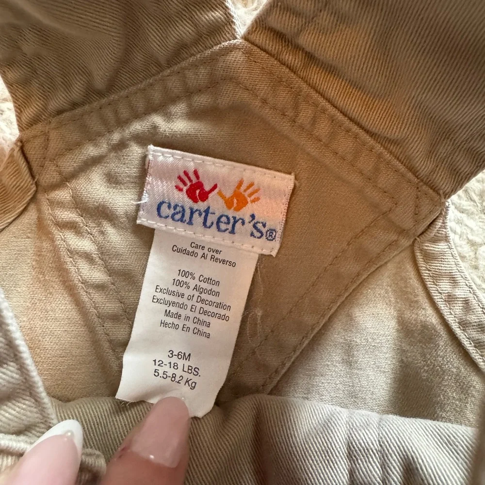 Vtg carters floral overalls baby girl 3-6 months